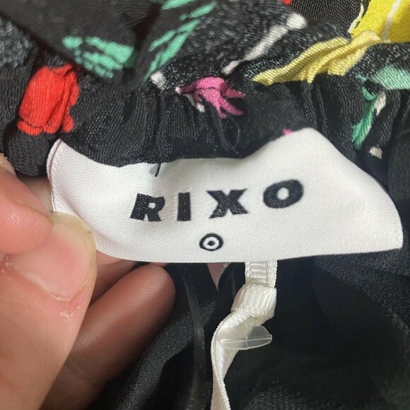 Black Floral Off the Shoulder Puff Sleeve Peasant Maxi Dress Rixo for Target - Picture 6 of 8